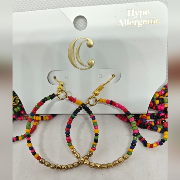 Ethnic Multi Strand Braided Beads Beaded Chunky Statement Necklace and Necklace - Picture 3 of 10